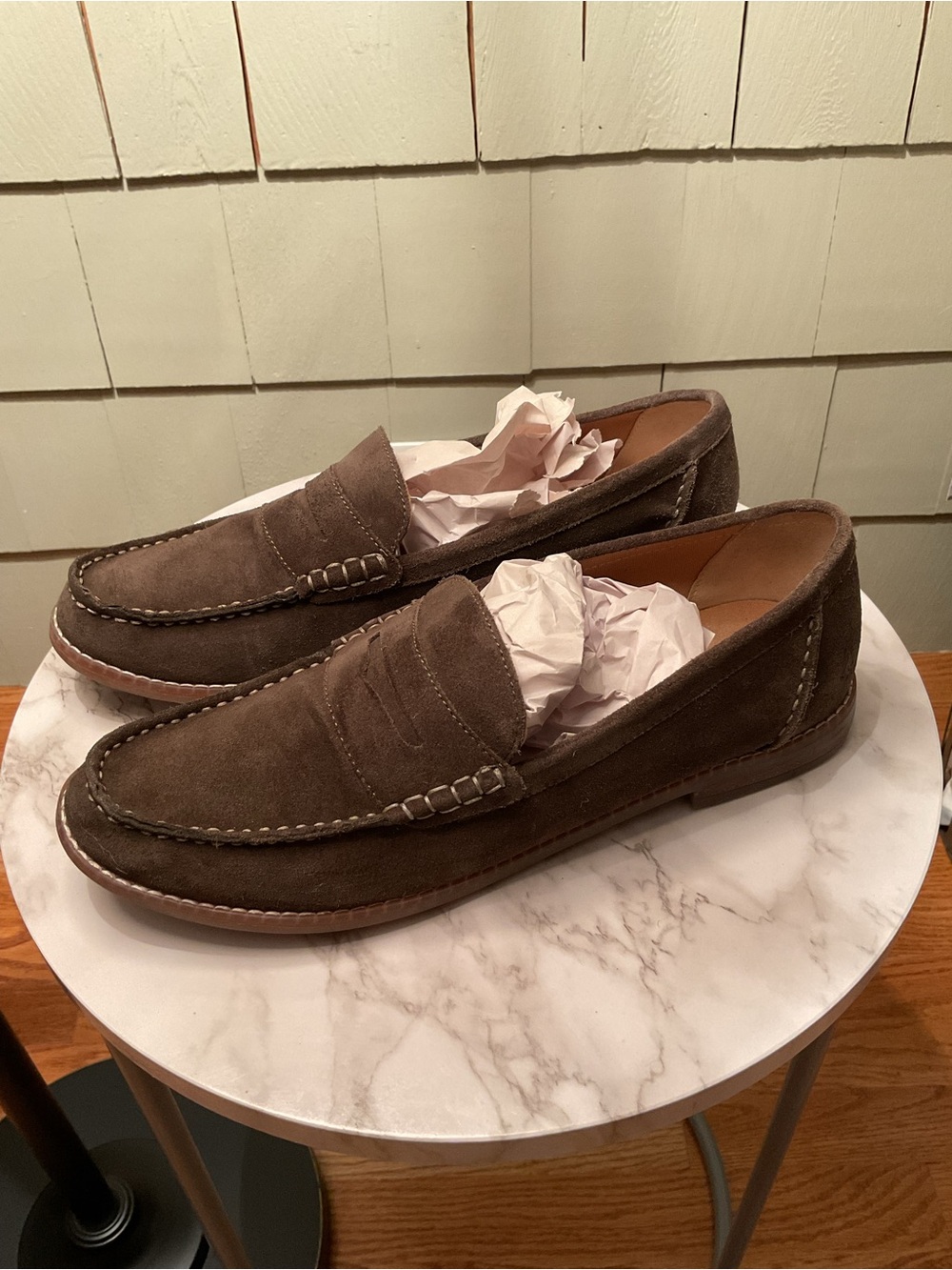 Hush Puppies Women Suede Loafers in Brown